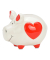 Spardose Schwein (mittel) 10042109 , "rotes Herz ~Aufdruck|ohne|#~"